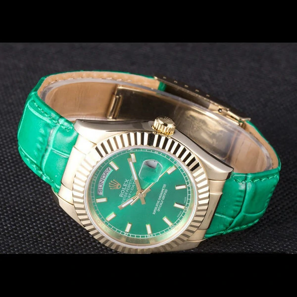 Rolex Day Date Oyster Collection Green Leather Band new59563