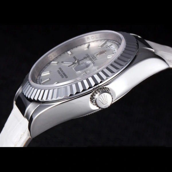 Rolex Day Date Oyster Collection White Leather Band new59560