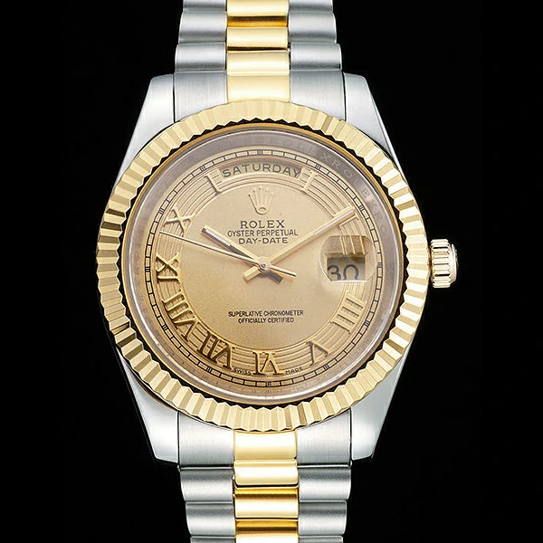 Rolex Day Date Two Tone Stainless Steel Gold Plated Gold Dial new58030