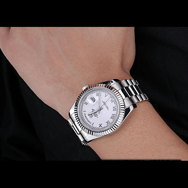 Rolex Day Date White Dial Stainless Steel Bracelet new60436