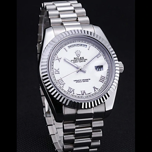 Rolex Day Date White Dial Stainless Steel Bracelet new60436