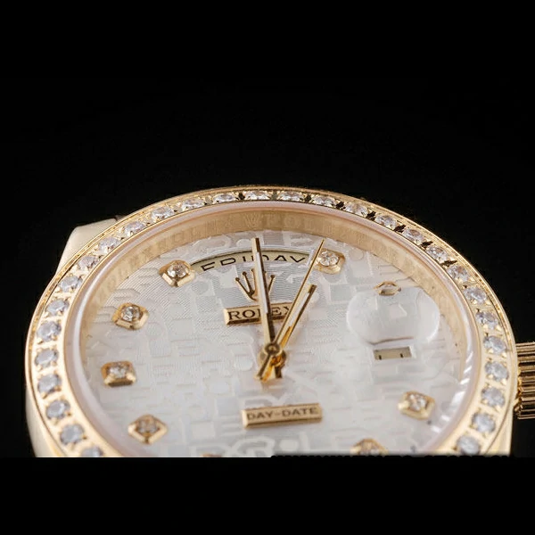 Rolex Day Date Yellow Gold Plated Stainless Steel White Dial new58031