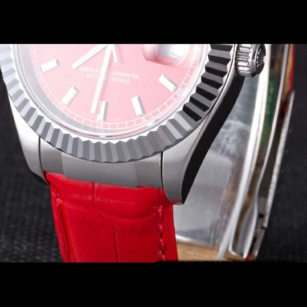 Rolex DayDate 2013 with Red Dial and Red Leather Band new59475