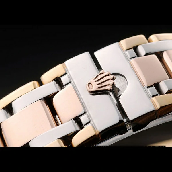 Rolex DayDate Diamond Plated Gold Dial Triple Colored Bracelet new58937