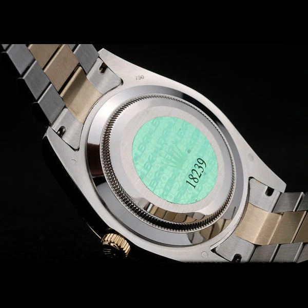 Rolex DayDate Gold Stainless Steel Ribbed Bezel Grey Dial new58945