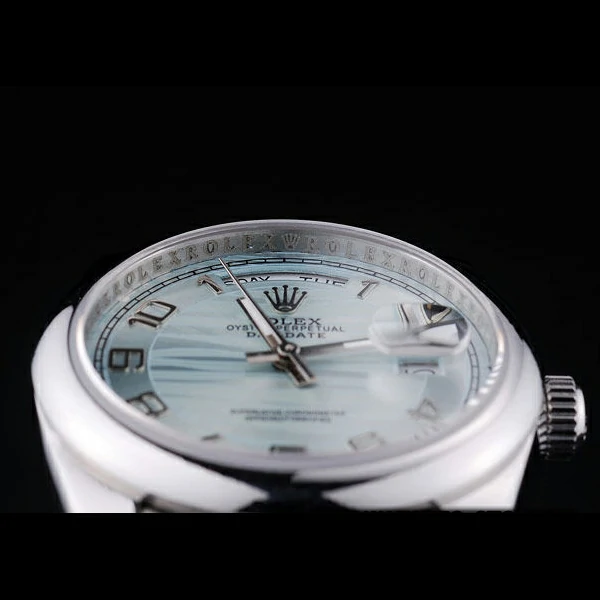 Rolex DayDate Polished Silver Bezel White Dial new58651