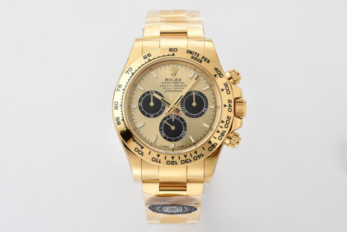 Rolex Daytona 126508 Replica – 18K Yellow Gold Black Dial