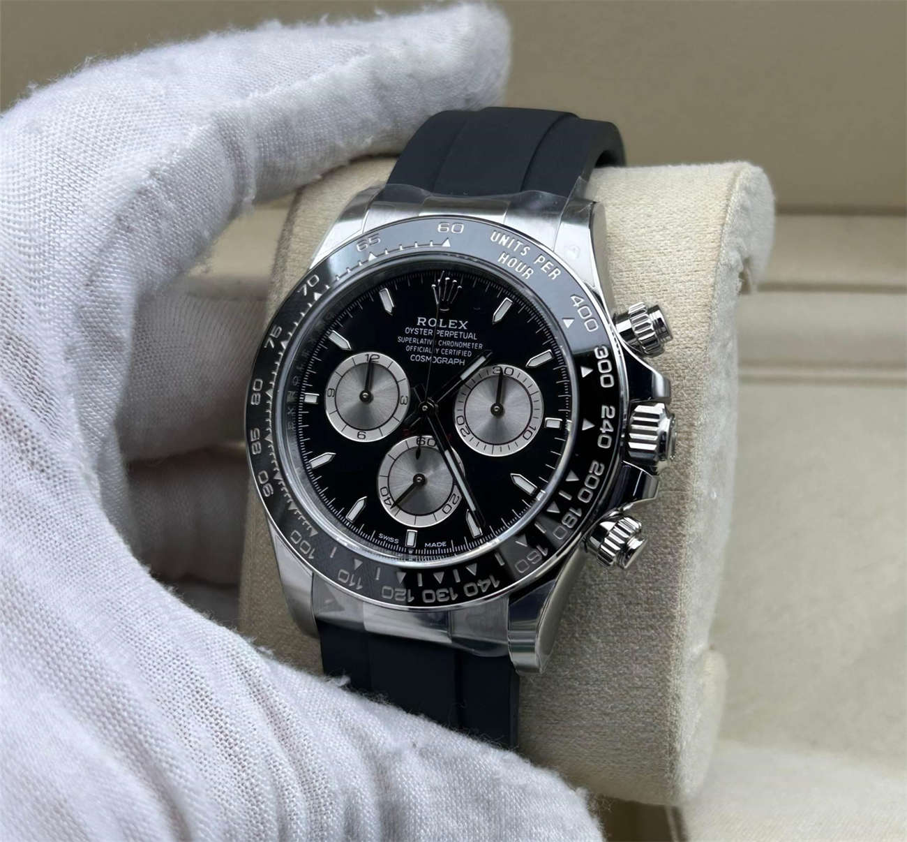 Rolex Daytona 126519LN Replica – White Gold Black Dial