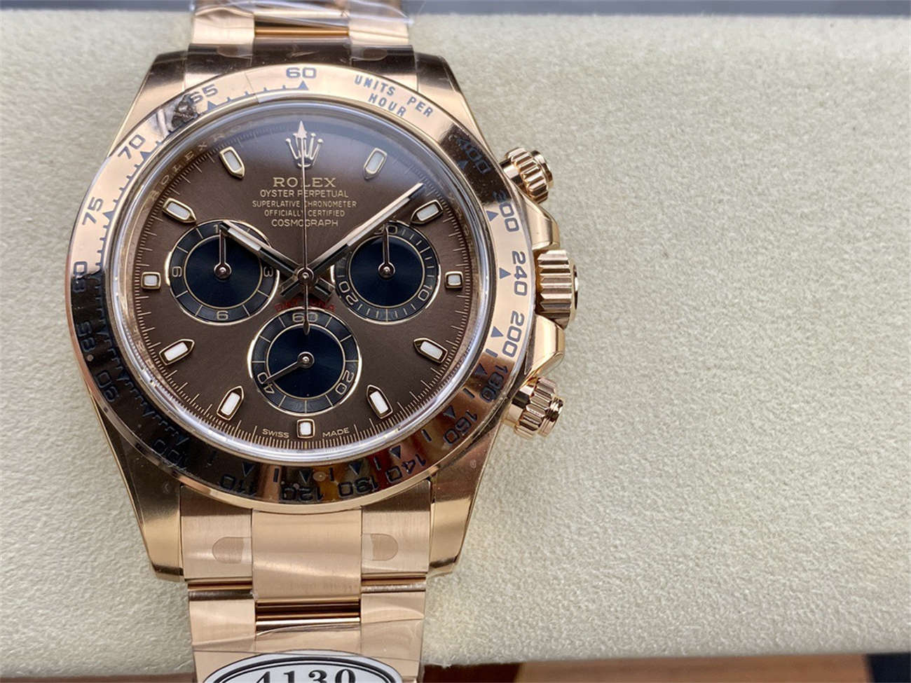Rolex Daytona Chocolate Dial – Everose Gold 4130 Replica