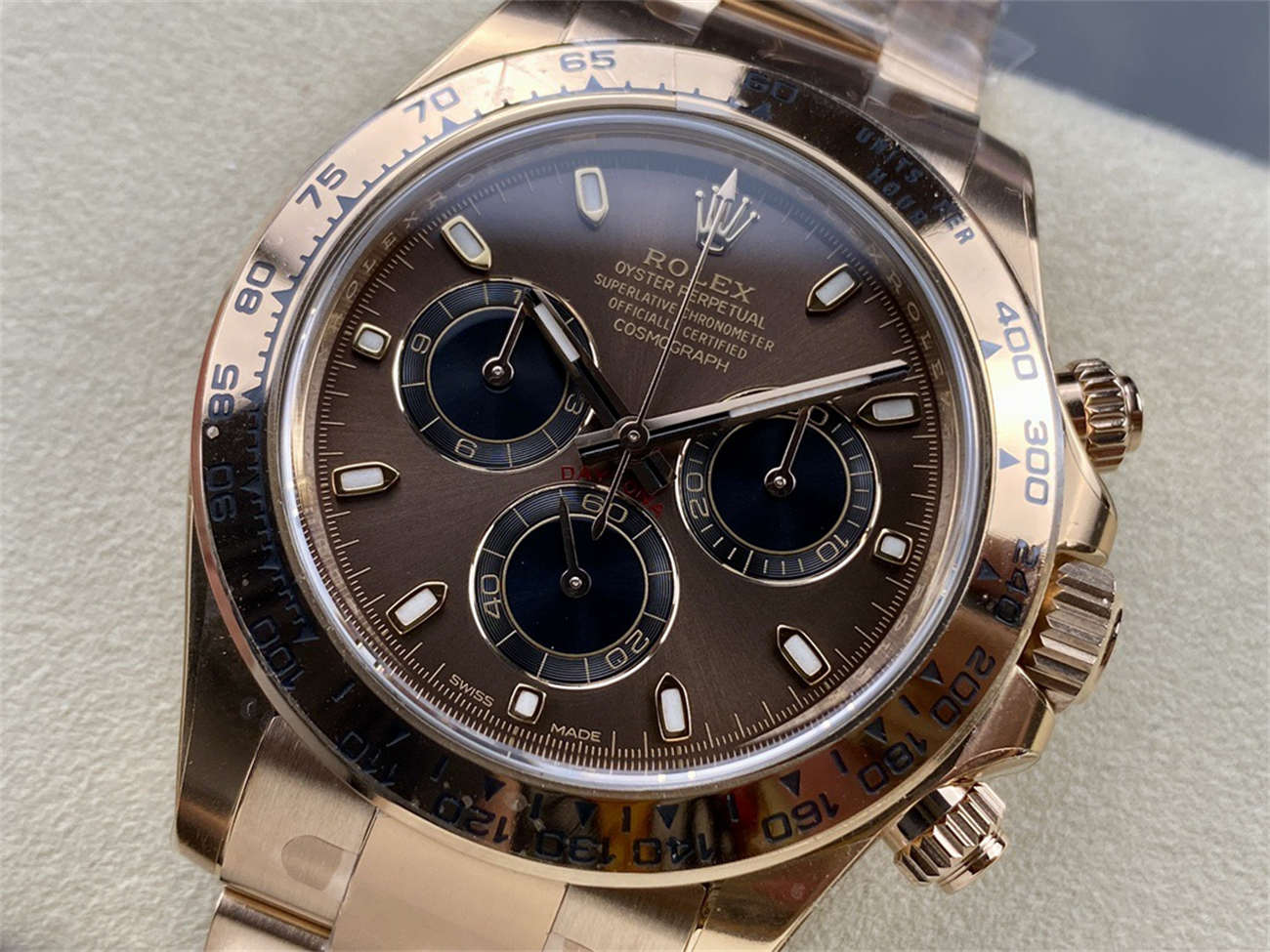 Rolex Daytona Chocolate Dial – Everose Gold 4130 Replica