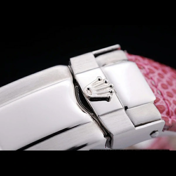Rolex Daytona Cosmograph Pink Leather Bracelet Yellow Dial new58662