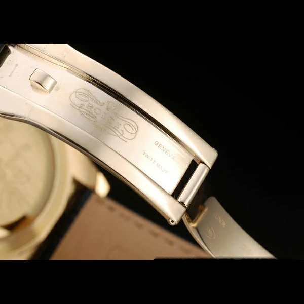 Rolex Daytona Gold Case Blue Dial Black Leather Strap new58731