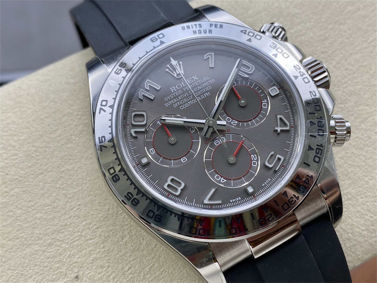 Rolex Daytona Grey Dial – White Gold Chronograph Replica