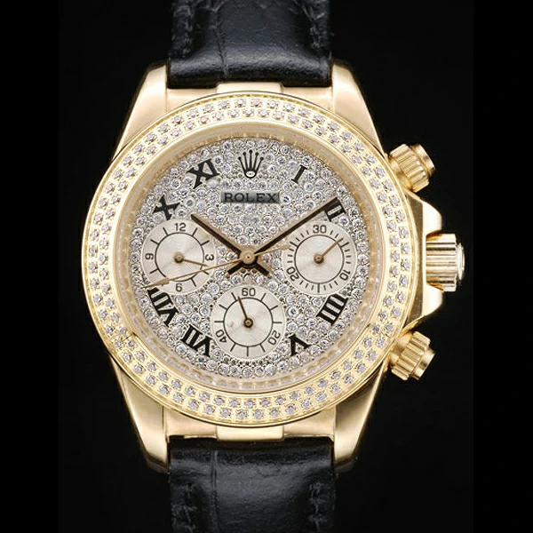 Rolex Daytona Lady Gold Case Crystal Studded Bezel Crystal Studded Dial new58736
