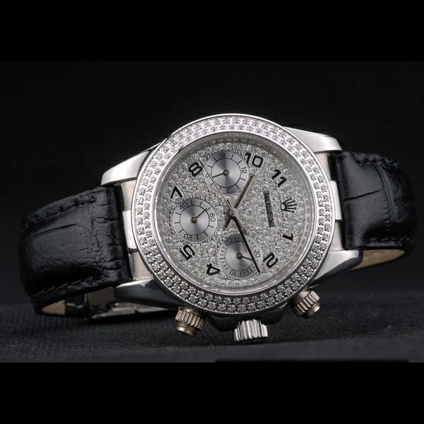 Rolex Daytona Lady Stainless Steel Case Crystal Studded Bezel Crystal Studded Dial new58737