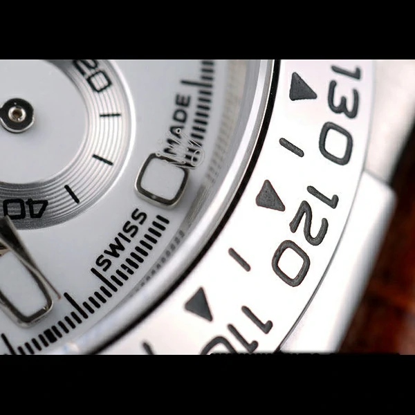 Rolex Daytona Lady Stainless Steel Case White Dial Brown Leather Strap Tachymeter new58738