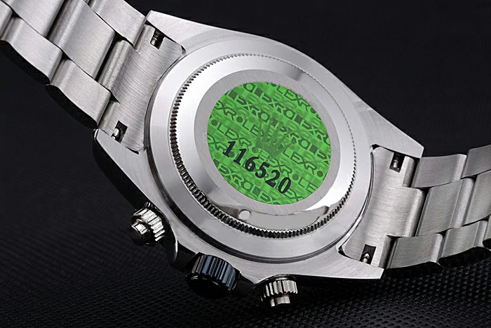 Rolex Daytona Stainless Steel Black Enameled White Dial new52951
