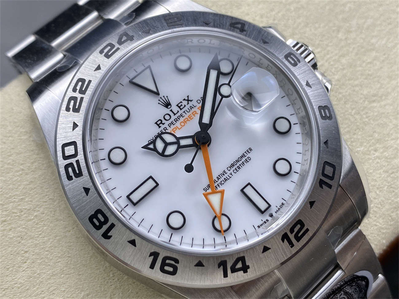 Rolex Explorer 2 Homage – 42mm Polar White Stainless Steel Automatic Watch