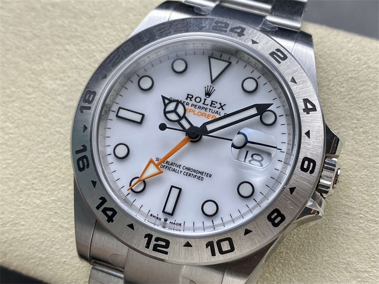 Rolex Explorer 2 Homage – 42mm Polar White Stainless Steel Automatic Watch