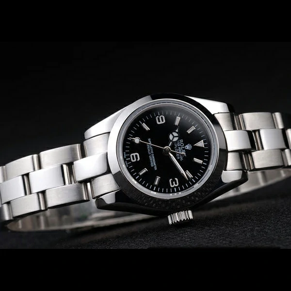 Rolex Explorer Polished Stainless Steel Black Dial new58039