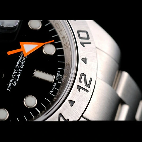Rolex Explorer Stainless Steel Bezel Black Dial Tachymeter new58744