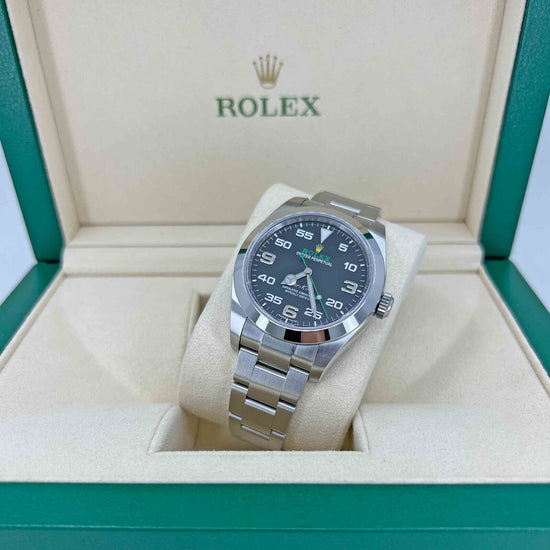 Rolex Replica Watch, Air-king, Black Arabic dial, 40mm, Oystersteel, Smooth, Oyster, 116900-0001
