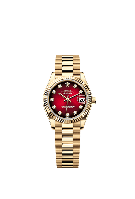 Rolex Replica Watch Datejust 31, 18k Yellow Gold, Diamonds, 278278-0049