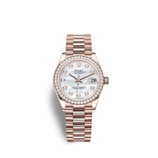 Rolex Replica Watch Datejust 31, 18kt Everose Gold, 278285RBR-0005
