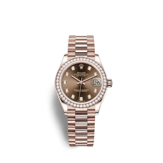 Rolex Replica Watch Datejust 31, 18kt Everose Gold, 278285RBR-0006