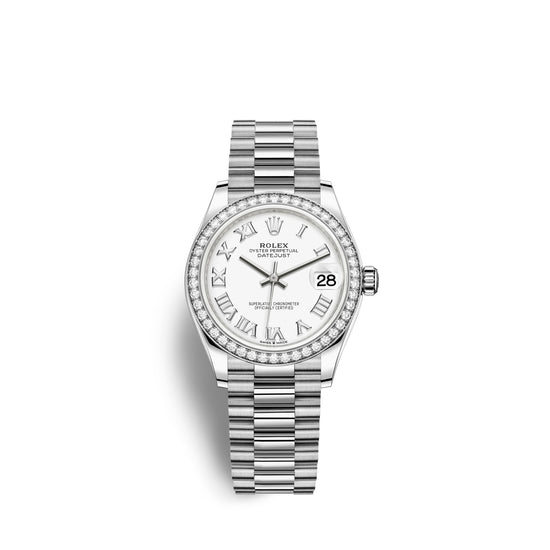 Rolex Replica Watch Datejust 31, 18kt White Gold, 278289RBR-0007