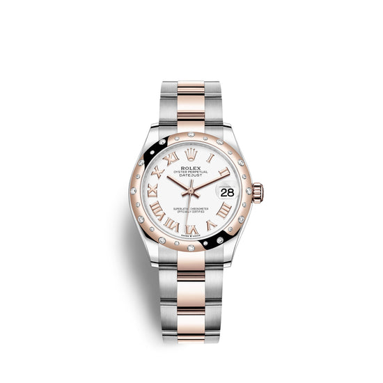 Rolex Replica Watch Datejust 31, Oystersteel, 18kt Everose Gold and diamonds, 278341RBR-0001