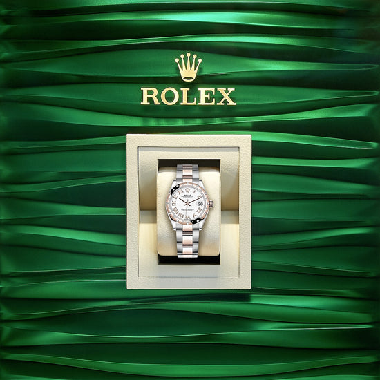 Rolex Replica Watch Datejust 31, Oystersteel, 18kt Everose Gold and diamonds, 278341RBR-0001
