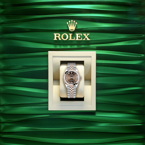 Rolex Replica Watch Datejust 31, Oystersteel, 18kt Everose Gold and diamonds, 278341RBR-0004
