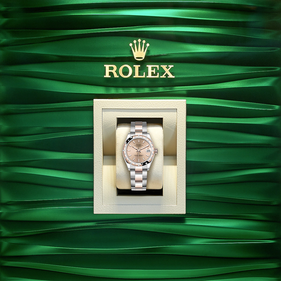Rolex Replica Watch Datejust 31, Oystersteel, 18kt Everose Gold and diamonds, 278341RBR-0009