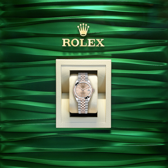 Rolex Replica Watch Datejust 31, Oystersteel, 18kt Everose Gold and diamonds, 278341RBR-0010