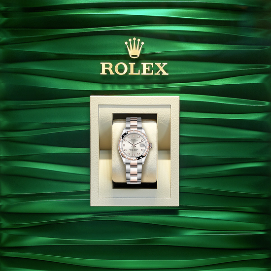 Rolex Replica Watch Datejust 31, Oystersteel, 18kt Everose Gold and diamonds, 278341RBR-0015