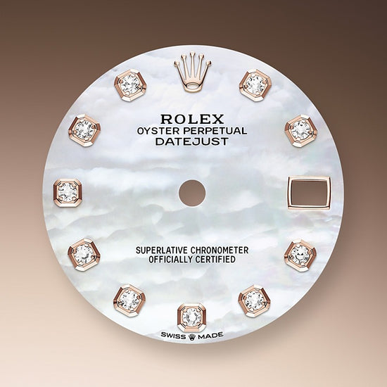 Rolex Replica Watch Datejust 31, Oystersteel, 18kt Everose Gold and diamonds, 278341RBR-0025