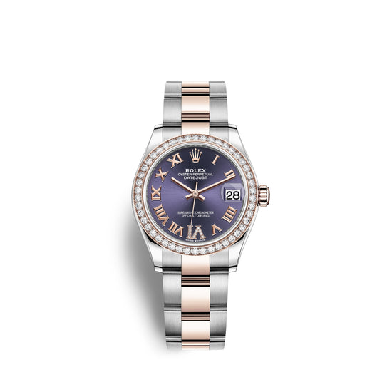 Rolex Replica Watch Datejust 31, Oystersteel, 18kt Everose Gold and diamonds, 278381RBR-0019
