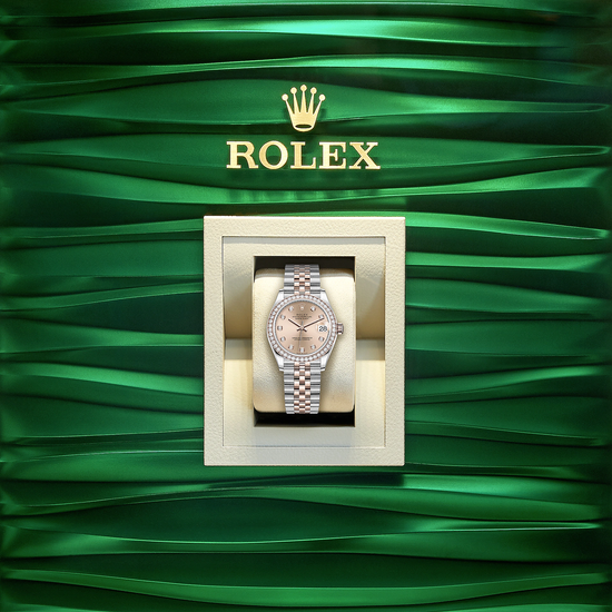 Rolex Replica Watch Datejust 31, Oystersteel, 18kt Everose Gold and diamonds, 278381RBR-0024