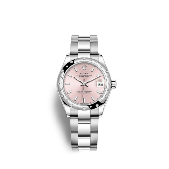 Rolex Replica Watch Datejust 31, Oystersteel, 18kt White Gold and diamonds, 278344RBR-0015