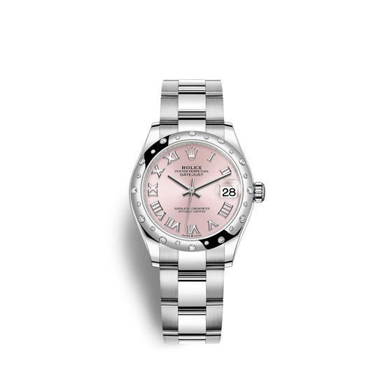 Rolex Replica Watch Datejust 31, Oystersteel, 18kt White Gold and diamonds, 278344RBR-0021