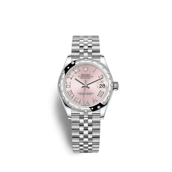 Rolex Replica Watch Datejust 31, Oystersteel, 18kt White Gold and diamonds, 278344RBR-0022