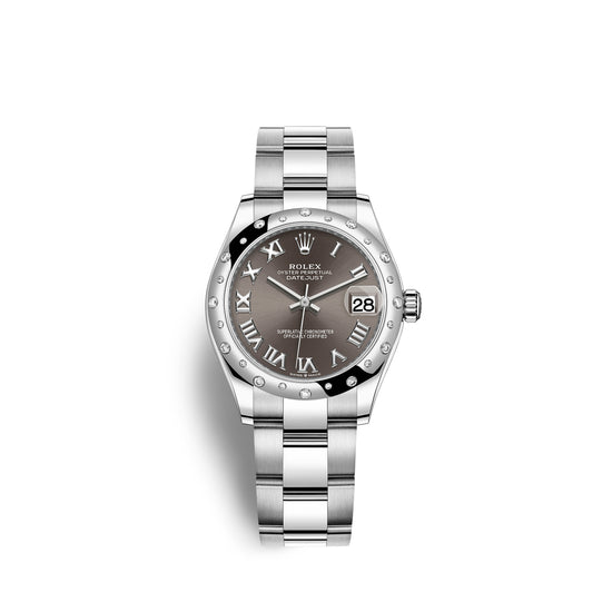 Rolex Replica Watch Datejust 31, Oystersteel, 18kt White Gold and diamonds, 278344RBR-0023