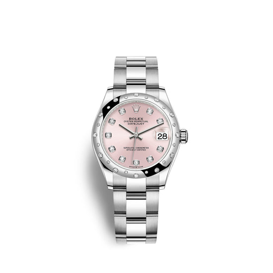 Rolex Replica Watch Datejust 31, Oystersteel, 18kt White Gold and diamonds, 278344RBR-0033