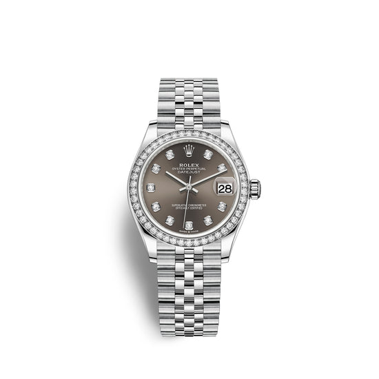 Rolex Replica Watch Datejust 31, Oystersteel, 18kt White Gold and diamonds, 278384RBR-0010