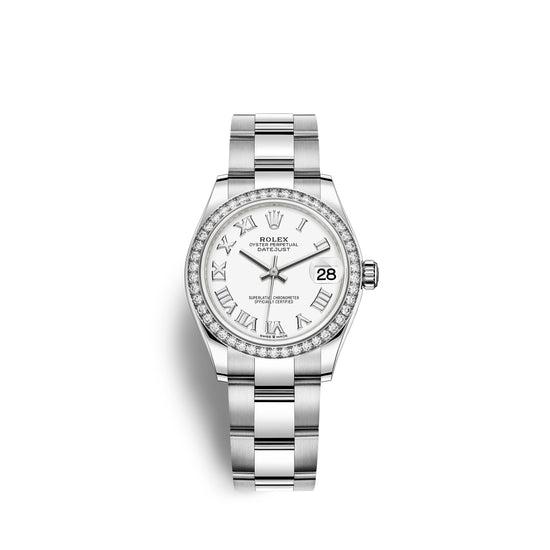 Rolex Replica Watch Datejust 31, Oystersteel, 18kt White Gold and diamonds, 278384RBR-0013