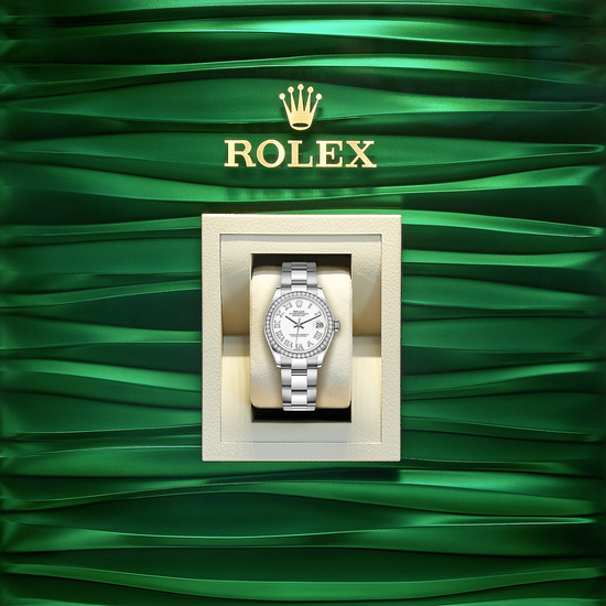 Rolex Replica Watch Datejust 31, Oystersteel, 18kt White Gold and diamonds, 278384RBR-0013