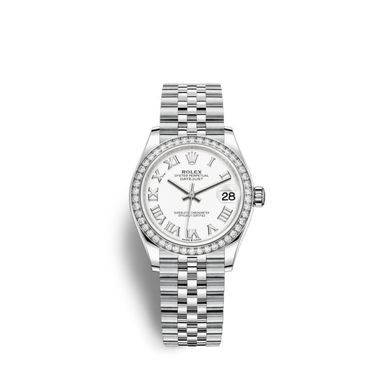 Rolex Replica Watch Datejust 31, Oystersteel, 18kt White Gold and diamonds, 278384RBR-0014