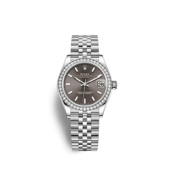 Rolex Replica Watch Datejust 31, Oystersteel, 18kt White Gold and diamonds, 278384RBR-0020
