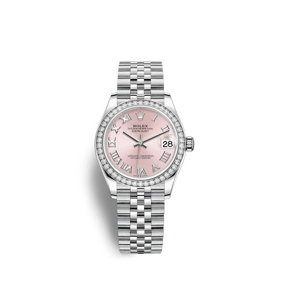 Rolex Replica Watch Datejust 31, Oystersteel, 18kt White Gold and diamonds, 278384RBR-0024